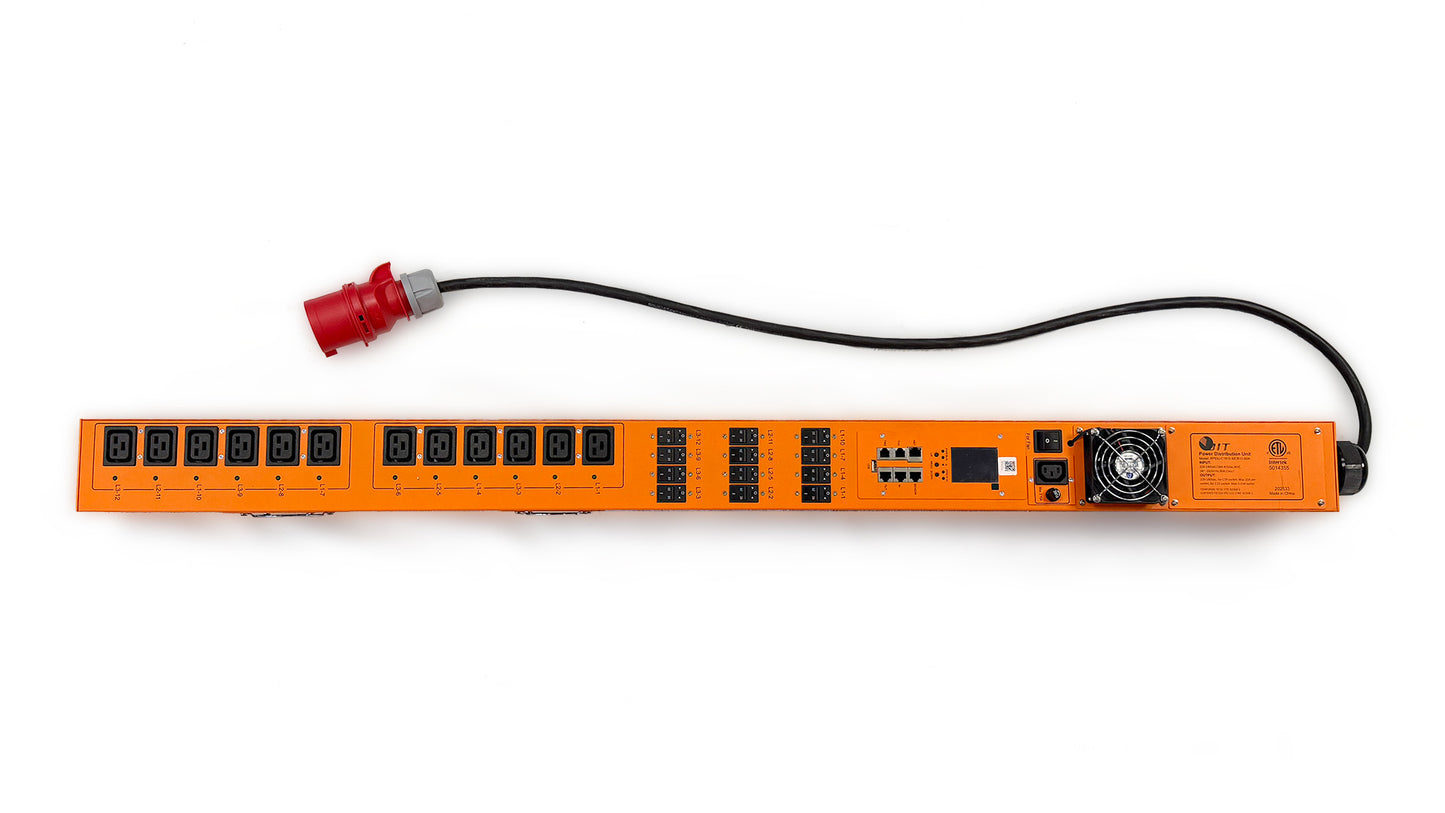 OIT 12-Port C19 Power Distribution Unit | 3-Phase 80A MCB | Rack PDU with C13 Outlets