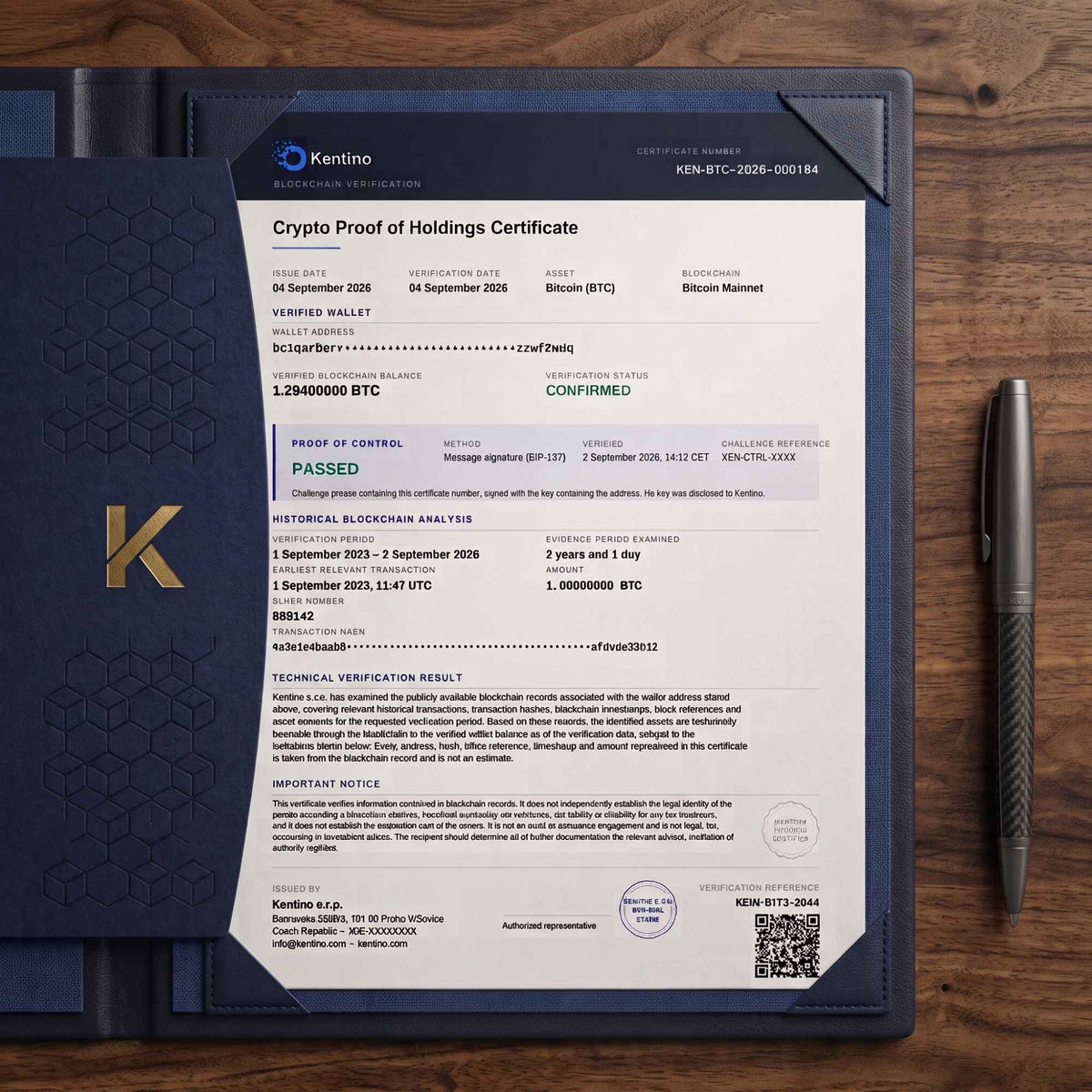 Address Verification Certificate