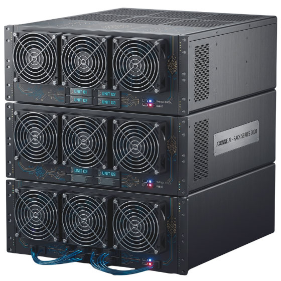 Custom Kentino AI server with multiple GPUs for video generation, model training and rendering