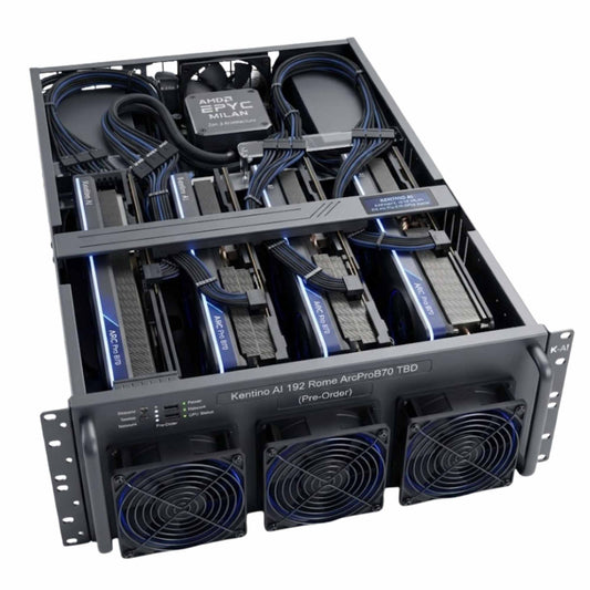 Kentino AI 192 Rome ArcProB70 TBD — 6× Intel Arc Pro B70 — EPYC Milan (Pre-Order)